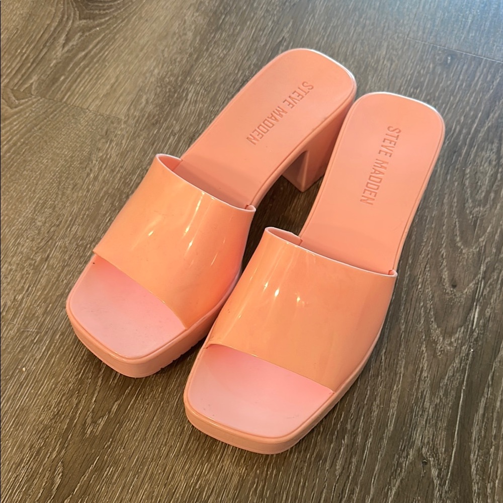 Steve Madden Women's Pink Block Heel Sandals